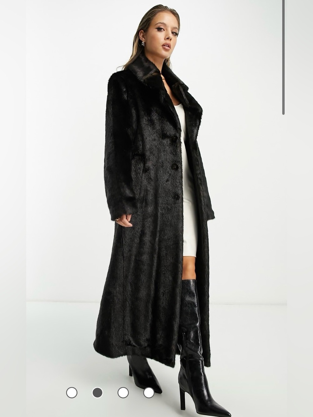 Camille x Mango fur maxi coat M